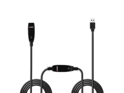 Câble d'extension actif Slim USB 3.0 Lindy, 15 m, noir – Image 3