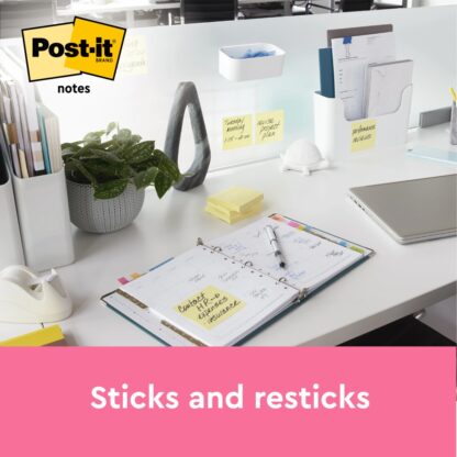 Notes adhésives Post-it 51 x 38 mm 3/set 300 feuilles Jaune canari 3M – Image 2