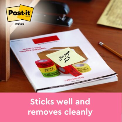 Notes adhésives Post-it 51 x 38 mm 3/set 300 feuilles Jaune canari 3M – Image 4