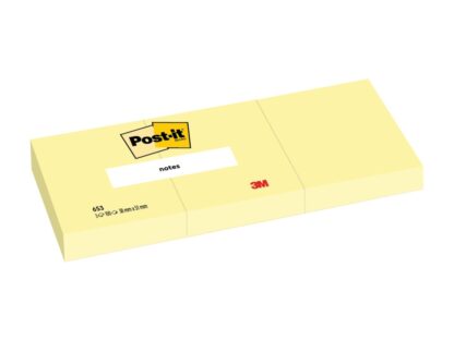 Notes adhésives Post-it 51 x 38 mm 3/set 300 feuilles Jaune canari 3M