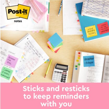 Notes adhésives Z-Notes neon Post-it 76 x 76 mm, 6 x 100 feuilles, 3M – Image 3