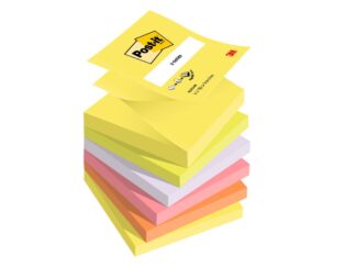 Notes adhésives Z-Notes neon Post-it 76 x 76 mm, 6 x 100 feuilles, 3M
