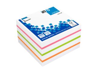 Cube adhésif 75 x 75 mm 450 feuilles Info Notes Blanc