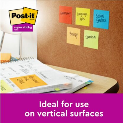 Post-it Super Sticky notes, 76 x 76 mm, 90 flles, 5-pack Bleu/Vert – Image 4