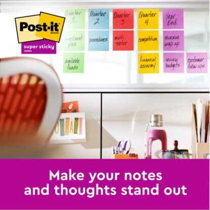Post-it Super Sticky notes, 76 x 76 mm, 90 flles, 5-pack Bleu/Vert – Image 8