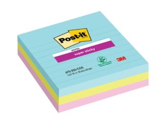 Notes super collantes de conférence Post-it 101 x 101 mm, 3 x 70 feuilles, lignées 3M
