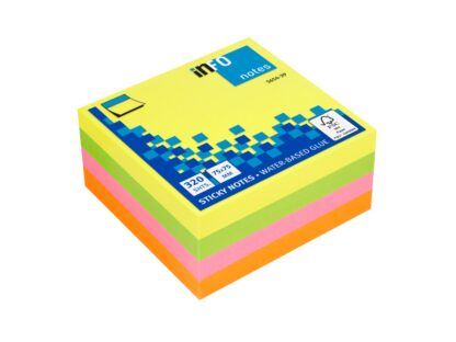 Brilliant Mix Cube, 320 feuilles par cube, 75 x 75 mm, Info Notes