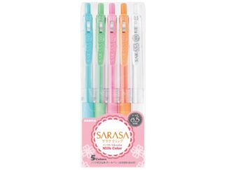 Stylo gel au lait 5 couleurs / Set Zebra