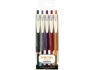 Stylo gel 0,5 mm Zebra Sarasa Clip Gel Vintage 2, 5/set 69421
