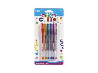 Stylo a encre gel Carioca Glitter 6 cul/etui