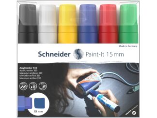 Marqueur acrylique Paint-It 330 15 mm Wallet Set1 6 pièces assorties