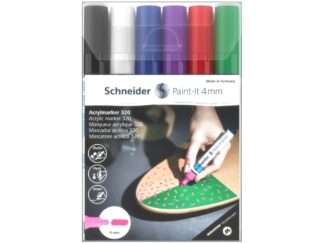 Marqueur acrylique Paint-It 320 4 mm Wallet Set1 6 pièces assorties