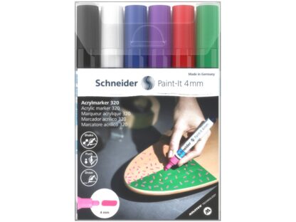 Marqueur acrylique Paint-It 320 4 mm Wallet Set1 6 pièces assorties
