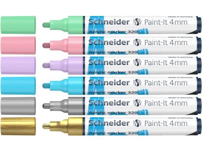 Marqueur pour peinture acrilique Paint-It 320 4 mm Schneider 6 pcs/set2 – Image 2