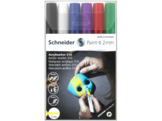 Marqueur acrylique à pointe ogive 2 mm 310 6 pc/boîte