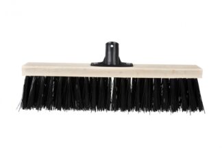 Balais cantonnier avec bossage/inclinaison en plastique, 40 cm, avec fil coco
