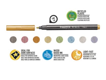 Fineliner Metalic Carioca 8/set – Image 2