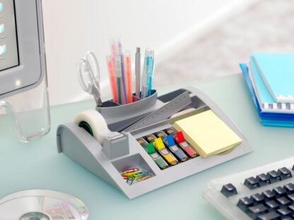 Organiseur de bureau avec notes, index et ruban adhésif, argent C50 3M – Image 3