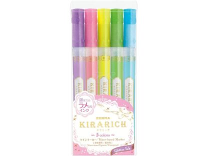 Textmarker glitter 5 culori/set Zebra